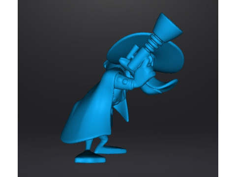 VIGILANTE DARK WING DUCK MINIATURE MODEL FOR FANTASY OR SUPERHERO GAMES RPG DND 3D Print Model