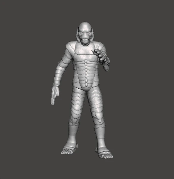 МІНІАТЮРНА МОДЕЛЬ BLACK LAGOON MONSTER ДЛЯ ІГОР У ЖАХІВ АБО ФЕНТЕЗІ RPG DND 3D Принт Модель .c4d .max .obj .3ds .fbx .stl .blend 