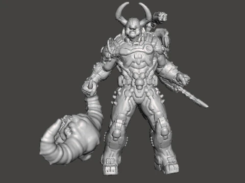 FIGURE MINIATURE DE SLAYER DAEMONIC ARMOR FATALITY POUR JEUX SCIFI RPG DND Modèles 3D en vedette