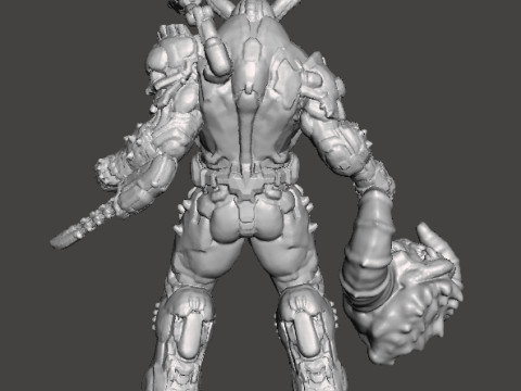 SLAYER DAEMONIC ARMOR FATALITY MINIATURE MODEL FIGURE FOR SCIFI GAMES RPG DND 3D 프린트 모델