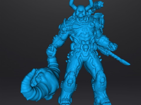 SLAYER DAEMONIC ARMOR FATALITY MINIATURE MODEL FIGURE FOR SCIFI GAMES RPG DND 3D 프린트 모델