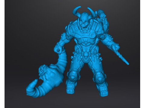 SLAYER DAEMONIC ARMOR FATALITY MINIATURE MODEL FIGURE FOR SCIFI GAMES RPG DND 3D 프린트 모델