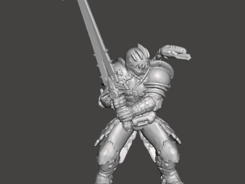 SLAYER SENTINEL ARMOR CRUCIBLE SWORD MINIATURE MODEL FIGURE FOR SCIFI GAMES RPG DND 3D 프린트 모델