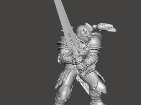 SLAYER SENTINEL ARMOR CRUCIBLE SWORD MINIATURE MODEL FIGURE FOR SCIFI GAMES RPG DND 3D Print Model