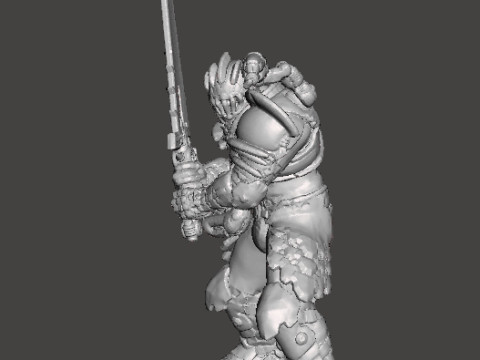 SLAYER SENTINEL ARMOR CRUCIBLE SWORD MINIATURE MODEL FIGURE FOR SCIFI GAMES RPG DND 3D Print Model