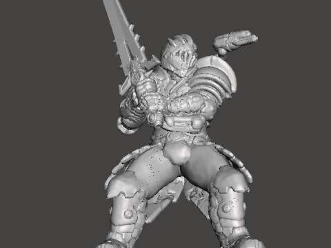SLAYER SENTINEL ARMOR CRUCIBLE SWORD MINIATURE MODEL FIGURE FOR SCIFI GAMES RPG DND 3D Print Model