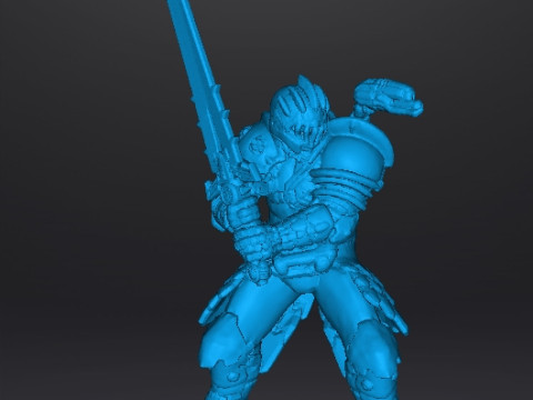 SLAYER SENTINEL ARMOR CRUCIBLE SWORD MINIATURE MODEL FIGURE FOR SCIFI GAMES RPG DND 3D Print Model