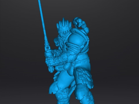 SLAYER SENTINEL ARMOR CRUCIBLE SWORD MINIATURE MODEL FIGURE FOR SCIFI GAMES RPG DND 3D Print Model