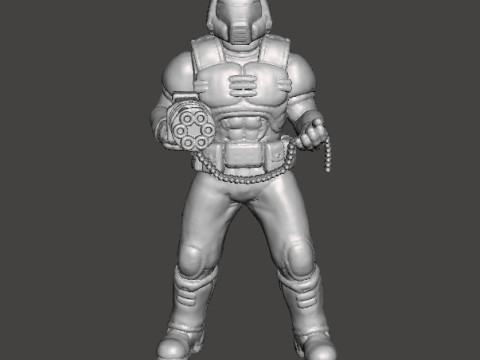 SLAYER CLASSIC WITH CHAINGUN MINIATURE MODEL FIGURE FOR SCIFI GAMES RPG DND 3Dプリントモデル