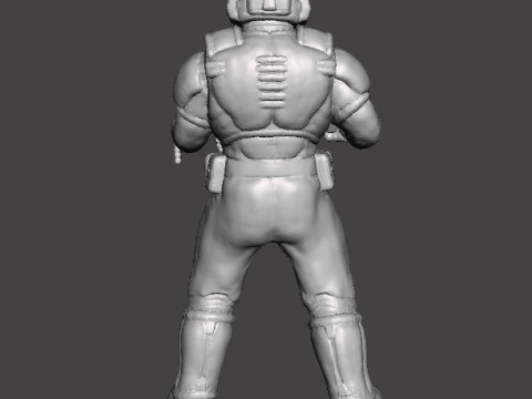 SLAYER CLASSIC WITH CHAINGUN MINIATURE MODEL FIGURE FOR SCIFI GAMES RPG DND 3D-printmodel