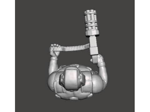 SLAYER CLASSIC WITH CHAINGUN MINIATURE MODEL FIGURE FOR SCIFI GAMES RPG DND 3D-printmodel