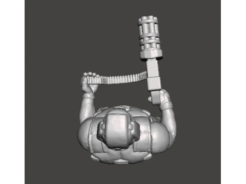 SLAYER CLASSIC WITH CHAINGUN MINIATURE MODEL FIGURE FOR SCIFI GAMES RPG DND 3D Print Model