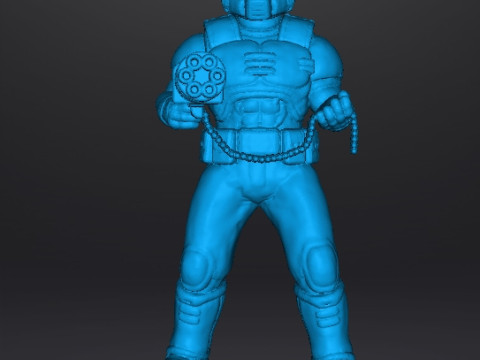 SLAYER CLASSIC WITH CHAINGUN MINIATURE MODEL FIGURE FOR SCIFI GAMES RPG DND 3D-printmodel
