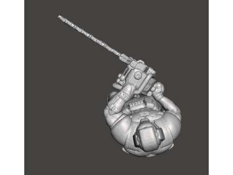 SLAYER CLASSIC WITH CHAINSAW MINIATURE MODEL FIGURE FOR SCIFI GAMES RPG DND 3D Print Model