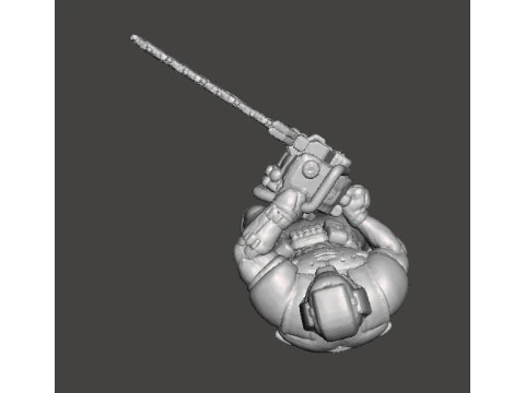 SLAYER CLASSIC WITH CHAINSAW MINIATURE MODEL FIGURE FOR SCIFI GAMES RPG DND 3D Print Model