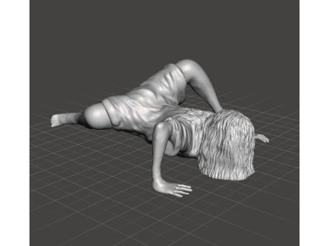 SADAKO SAMARA GHOST GIRL MINIATURE MODEL FOR HORROR OR FANTASY GAMES RPG DND 3D Print Model
