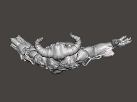 TYRANT CYBERNETIC DEMON MINIATURE MODEL FIGURE FOR FANTASY OR SCIFI GAMES RPG DND 3D 打印模型