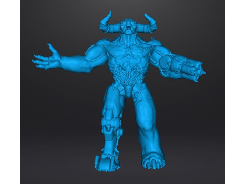 TYRANT CYBERNETIC DEMON MINIATURE MODEL FIGURE FOR FANTASY OR SCIFI GAMES RPG DND 3D 打印模型