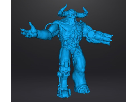 TYRANT CYBERNETIC DEMON MINIATURE MODEL FIGURE FOR FANTASY OR SCIFI GAMES RPG DND 3D 打印模型