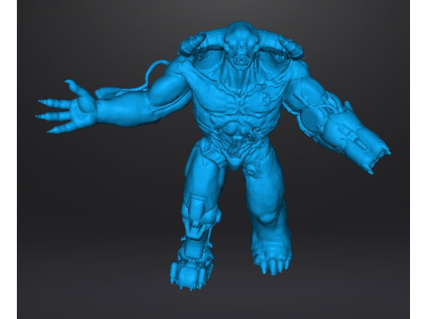 TYRANT CYBERNETIC DEMON MINIATURE MODEL FIGURE FOR FANTASY OR SCIFI GAMES RPG DND 3D 打印模型