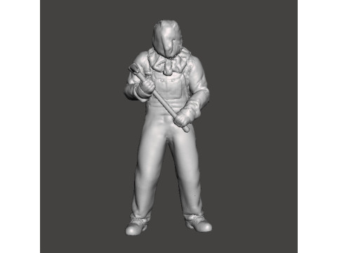 JASON SACK HEAD PICKAXE MINIATURE MODEL HORROR FANTASY GAMES DND RPG 3Dプリントモデル