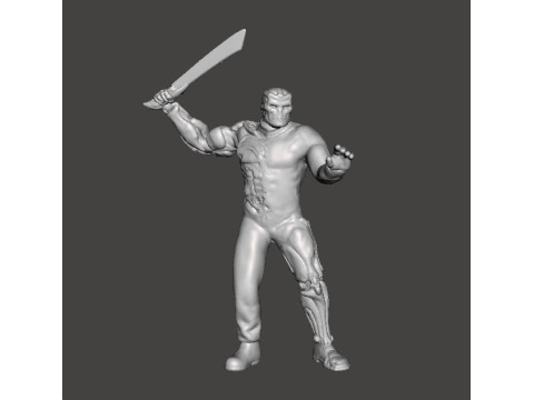 JASON X UBER JASON MINIATURE MODEL HORROR FANTASY OR SCIFI GAMES RPG DND Model Cetak 3D
