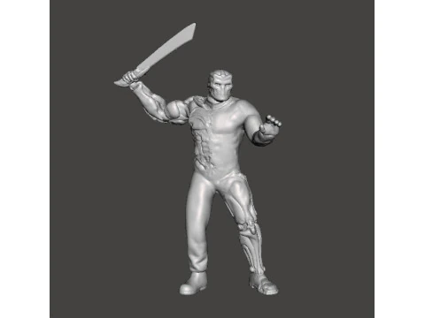 JASON X UBER JASON MINIATURE MODEL HORROR FANTASY OR SCIFI GAMES RPG DND 3D Print Model