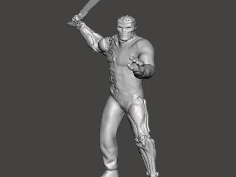 JASON X UBER JASON MINIATURE MODEL HORROR FANTASY OR SCIFI GAMES RPG DND 3D Print Model