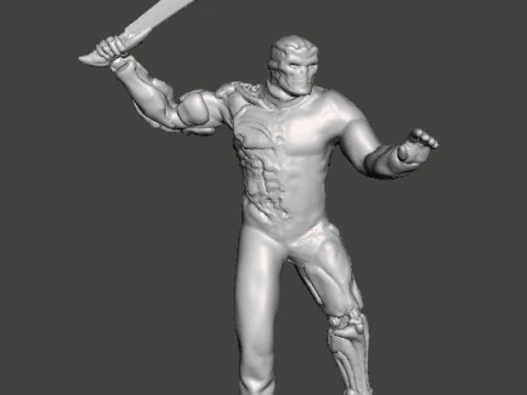 JASON X UBER JASON MINIATURE MODEL HORROR FANTASY OR SCIFI GAMES RPG DND 3D Print Model