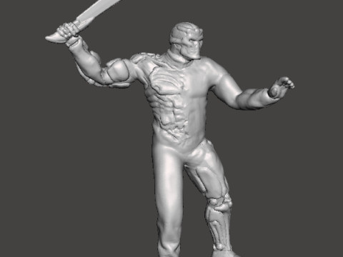 JASON X UBER JASON MINIATURE MODEL HORROR FANTASY OR SCIFI GAMES RPG DND Model Cetak 3D