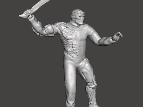 JASON X UBER JASON MINIATURE MODEL HORROR FANTASY OR SCIFI GAMES RPG DND 3D Print Model