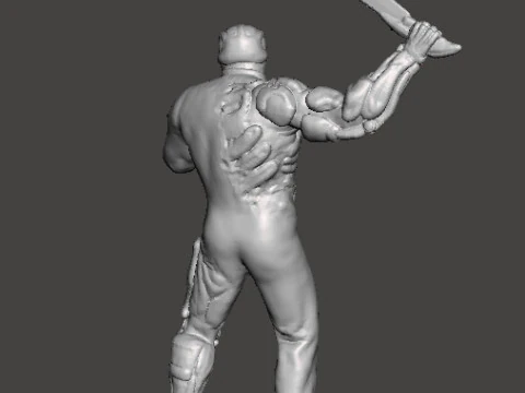 JASON X UBER JASON MINIATURE MODEL HORROR FANTASY OR SCIFI GAMES RPG DND 3D Print Model
