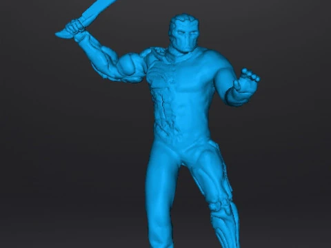 JASON X UBER JASON MINIATURE MODEL HORROR FANTASY OR SCIFI GAMES RPG DND 3D Print Model