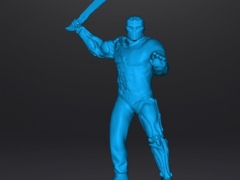 JASON X UBER JASON MINIATURE MODEL HORROR FANTASY OR SCIFI GAMES RPG DND Model Cetak 3D