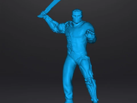 JASON X UBER JASON MINIATURE MODEL HORROR FANTASY OR SCIFI GAMES RPG DND 3D Print Model