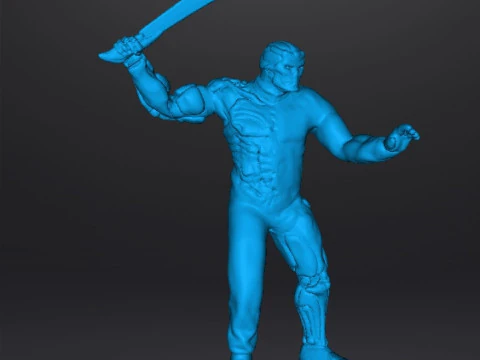 JASON X UBER JASON MINIATURE MODEL HORROR FANTASY OR SCIFI GAMES RPG DND 3D Print Model