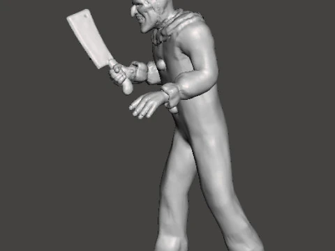 TERRIFIER ART THE CLOWN MINIATURE MODEL HORROR FANTASY GAMES RPG DND 3D Print Model