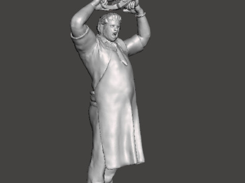 LEATHERFACE TEXAS CHAIN SAW MASSACRE MINIATURE MODEL HORROR FANTASY GAMES RPG DND 3Dプリントモデル