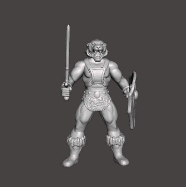 GALAXY WARRIORS TIGER MAN MINIATURE MODEL FIGURE FOR FANTASY GAMES RPG DND 3Dプリントモデル .c4d .max .obj .3ds .fbx .stl .blend