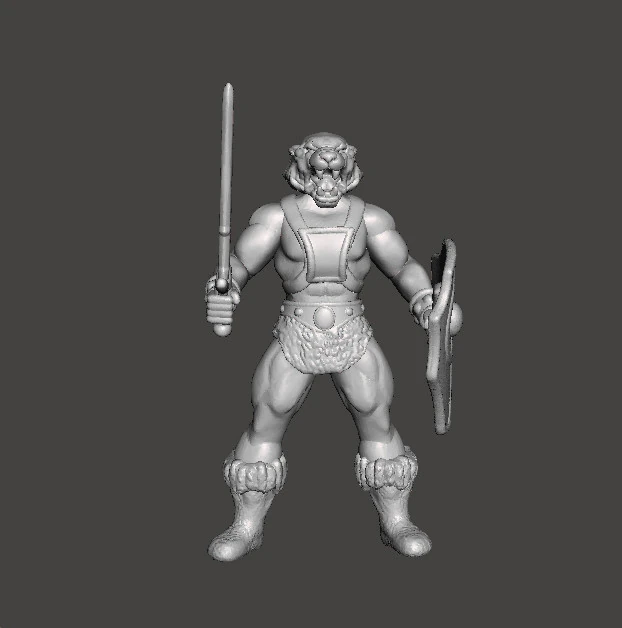 GALAXY WARRIORS TIGER MAN MINIATURE MODEL FIGURE FOR FANTASY GAMES RPG DND 3D Print Model .c4d .max .obj .3ds .fbx .stl .blend 