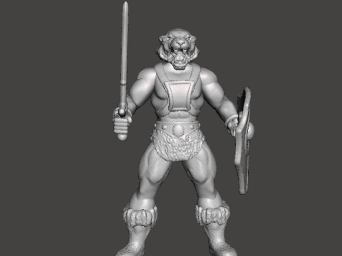 GALAXY WARRIORS TIGER MAN MINIATURE MODEL FIGURE FOR FANTASY GAMES RPG DND Modelo de Impressão 3D
