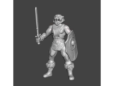 GALAXY WARRIORS TIGER MAN MINIATURE MODEL FIGURE FOR FANTASY GAMES RPG DND 3Dプリントモデル