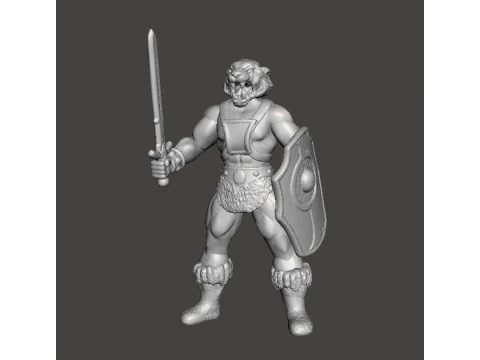 GALAXY WARRIORS TIGER MAN MINIATURE MODEL FIGURE FOR FANTASY GAMES RPG DND 3D Print Model