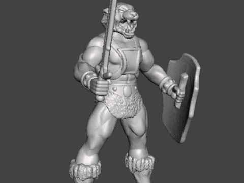GALAXY WARRIORS TIGER MAN MINIATURE MODEL FIGURE FOR FANTASY GAMES RPG DND 3Dプリントモデル