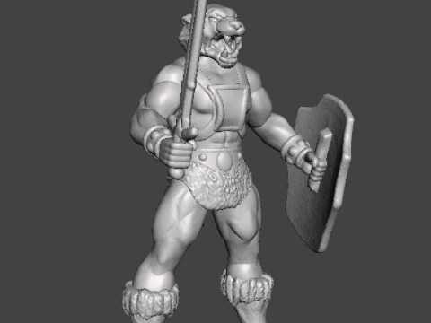 GALAXY WARRIORS TIGER MAN MINIATURE MODEL FIGURE FOR FANTASY GAMES RPG DND 3D Print Model