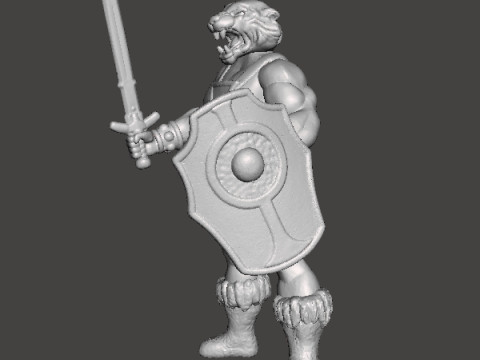 GALAXY WARRIORS TIGER MAN MINIATURE MODEL FIGURE FOR FANTASY GAMES RPG DND 3Dプリントモデル