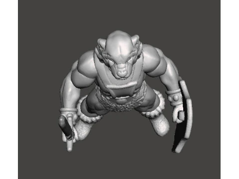 GALAXY WARRIORS TIGER MAN MINIATURE MODEL FIGURE FOR FANTASY GAMES RPG DND 3D Print Model
