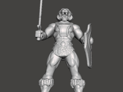 GALAXY WARRIORS TIGER MAN MINIATURE MODEL FIGURE FOR FANTASY GAMES RPG DND 3Dプリントモデル