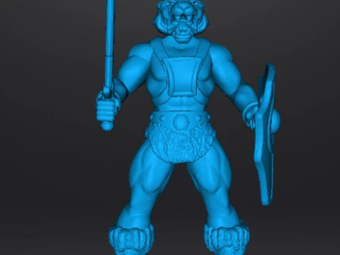 GALAXY WARRIORS TIGER MAN MINIATURE MODEL FIGURE FOR FANTASY GAMES RPG DND 3D Print Model