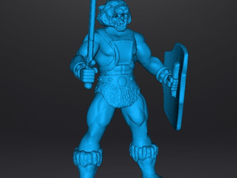 GALAXY WARRIORS TIGER MAN MINIATURE MODEL FIGURE FOR FANTASY GAMES RPG DND 3Dプリントモデル